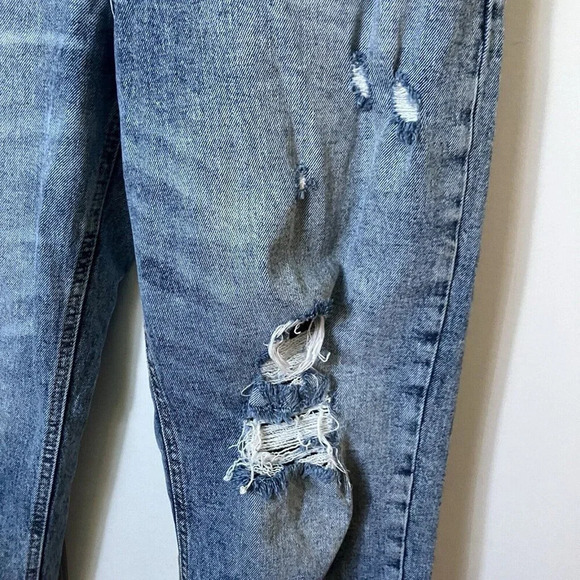 Old Navy Sky Hi Rita Straight Leg Distressed Jeans Womens  8 - Picture 4 of 6